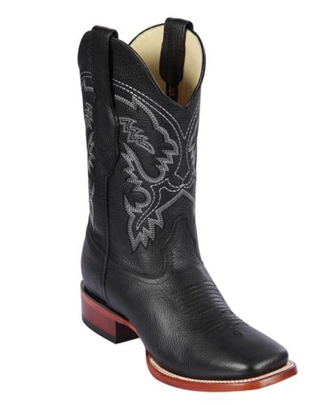Los Altos Boots Rage Men's Square Toe Boots Black
