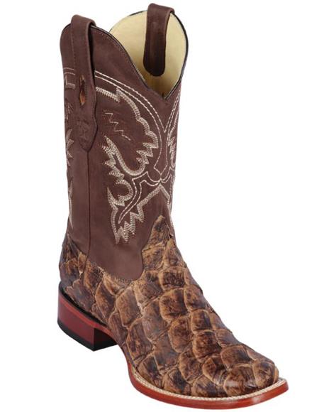 Botas De Pescado Los Altos Boots Pirarucu Cowboy Boots Cacao