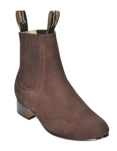 Tobacco Los Altos Boots Men's Charro Botin Short Ankle Suede Boots