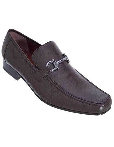 Men's Los Altos Boots Brown Genuine Deer Skin Slip-ons