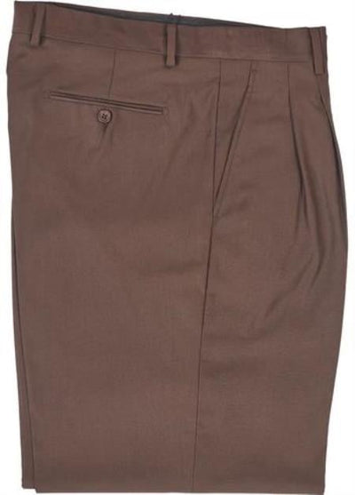 Double Pleated Pants 25-Brown