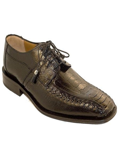 Men's Black Color Ostrich Shoes