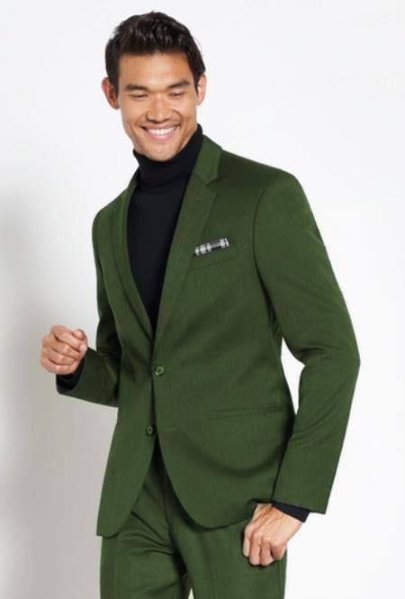 Free Turtleneck Sweater Package Olive Mens Suit