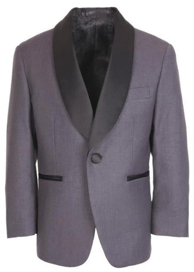 Kids Steel Grey Tuxedo Jacket