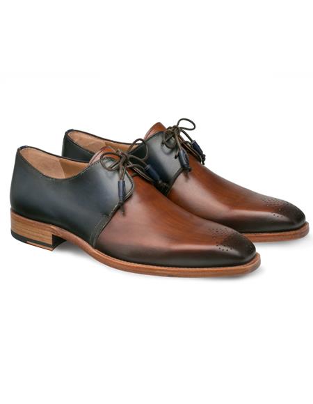 Mezlan Two-Tone Wing Tip Derby