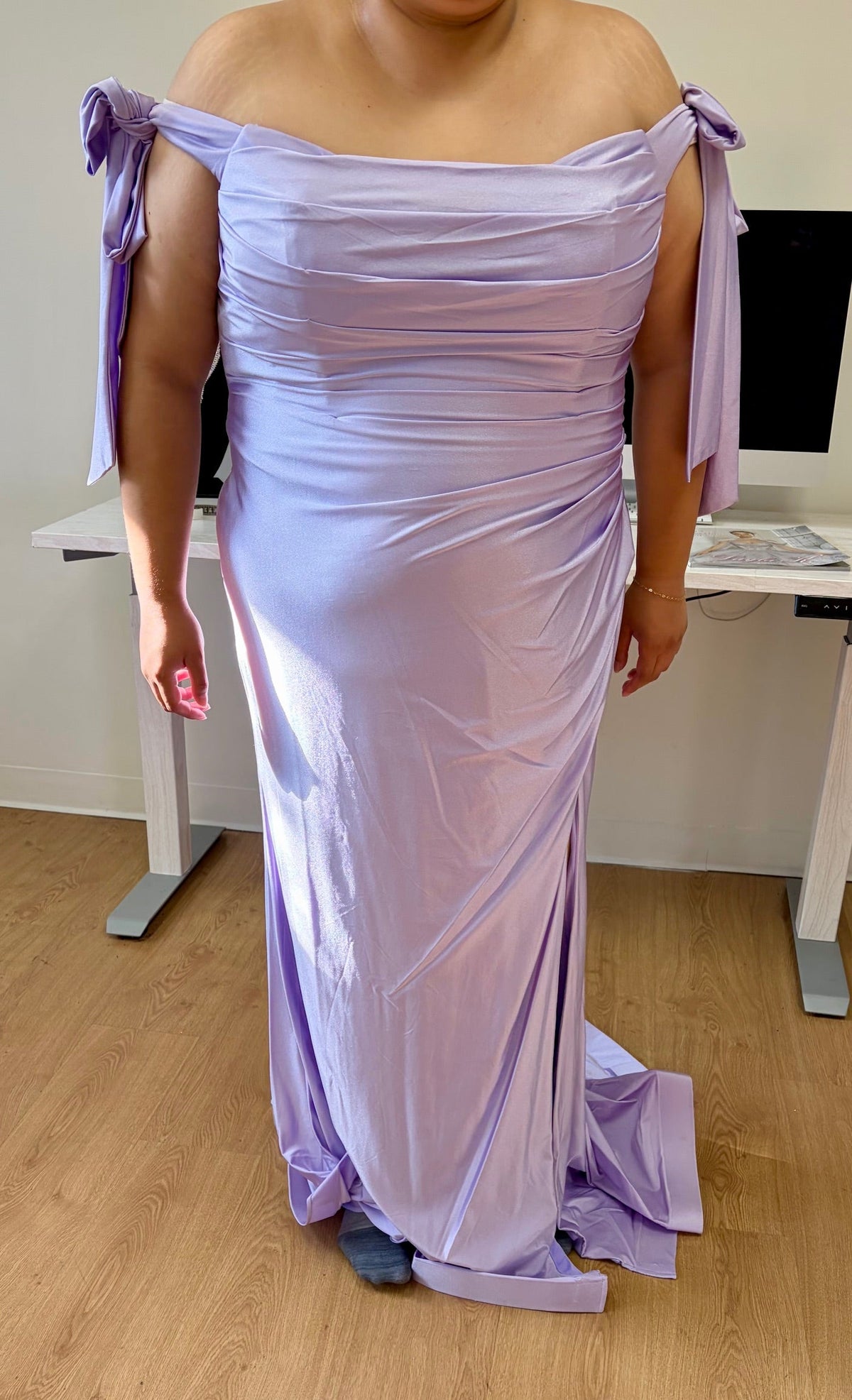 Prom Dress Stretchy Off The Shoulder Plus Size Gown for a Wedding Guest