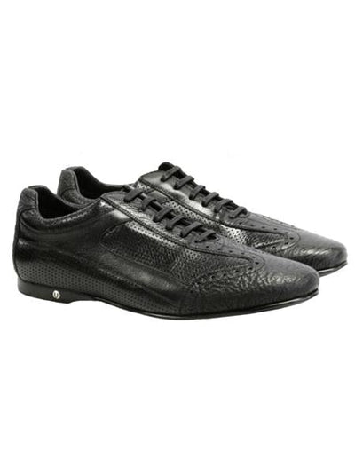 Men's Genuine Shark and Calf Leather Rubber Sole Shoes
