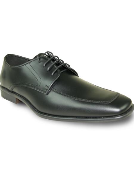 Men's Wide Width Dress Shoe Black Matte