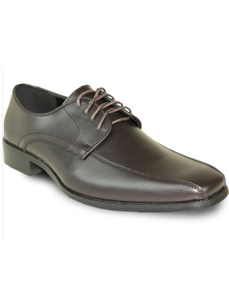 Men's Wide Width Dress Shoe Brown Matte