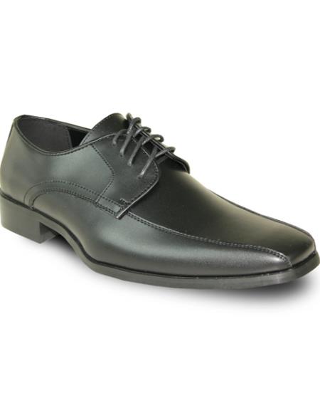 Men's Wide Width Dress Shoe Black Matte