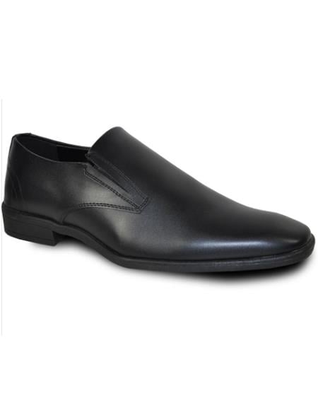 Men's Wide Width Dress Shoe Black Matte