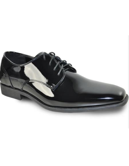 Men's Wide Width Dress Shoe Black Patent