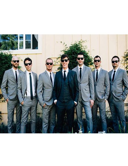 Groomsmen Suits + Shirt And Tie Color Package $125 (Slim Fit Or Modern Fit) - (Call Or Text Or Whatsup 3104300939 To Set Up Groups)