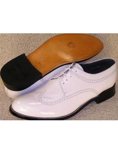 Mens Stacy Baldwin Wingtip Oxford White