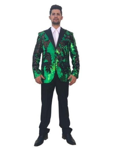 Big and Tall Mens Tuxedos - Green ~ Black Tuxedo