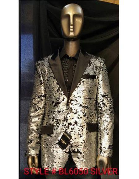 Big and Tall Mens Tuxedos - Silver Tuxedo