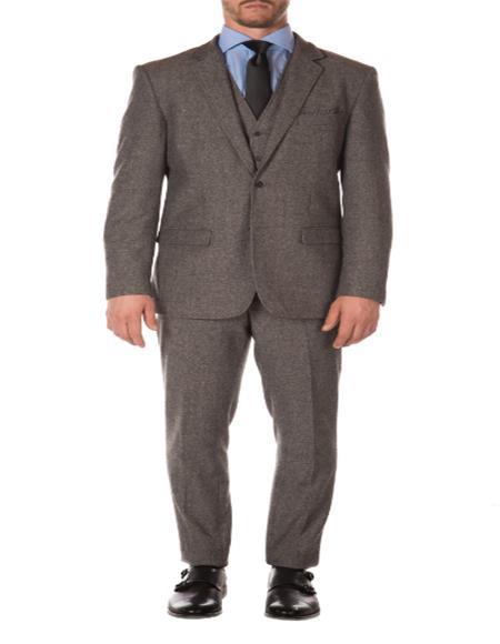Mens Gray Tweed Suit - Gray Suit - Winter Fabric Heavy Suit