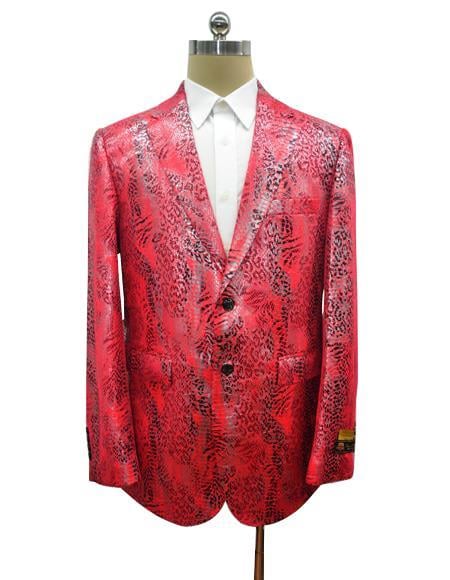 Snakeskin Blazer - Snakeskin Jacket Red