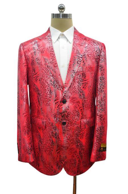 Snakeskin Blazer - Snakeskin Jacket Red