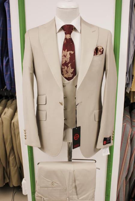 Mens Suit Tan