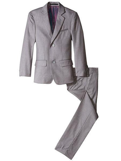 Boys Slim Fit Suits - Kids Light Grey Slim Fit Suit