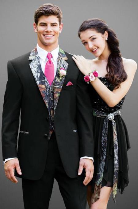 Camo Tuxedo Suit Camouflage Wedding Black S or Small