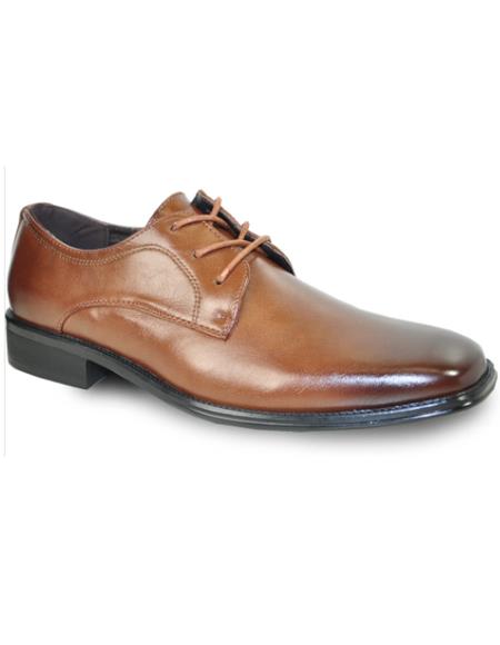 Mens Groomsmen Shoe - Cognac Dress Shoe - Groom Shoe