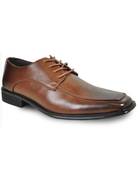Mens Groomsmen Shoe - Cognac Dress Shoe - Groom Shoe