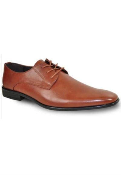 Mens Groomsmen Shoe - Cognac Dress Shoe - Groom Shoe
