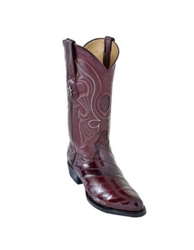 Mens Eel Cowboy Boot - "Burgundy" Boot