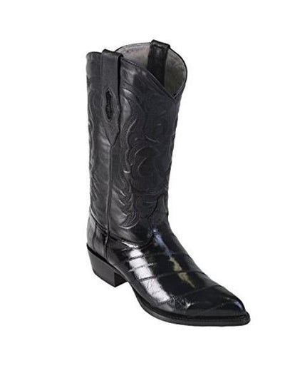Mens Eel Cowboy Boot - "Black" Boot