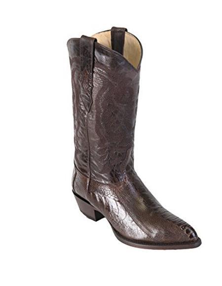 Mens Ostrich Leg Cowboy Boot - "Brown" Boot