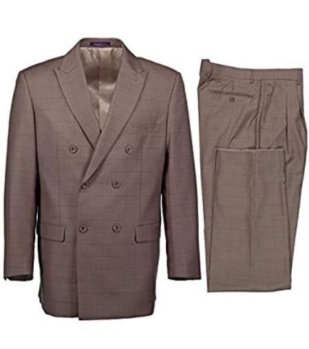 1920s Gangster Custom - Plaid Suit - Windowpant Suit - Double Breasted Suit