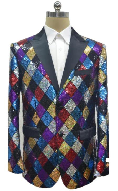 Mardi Gras Sport Coat - Mardi Gras Jacket Multi