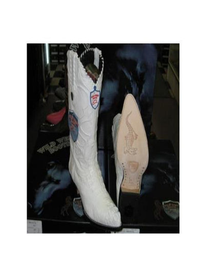 Mens White Cowboy Boot - White