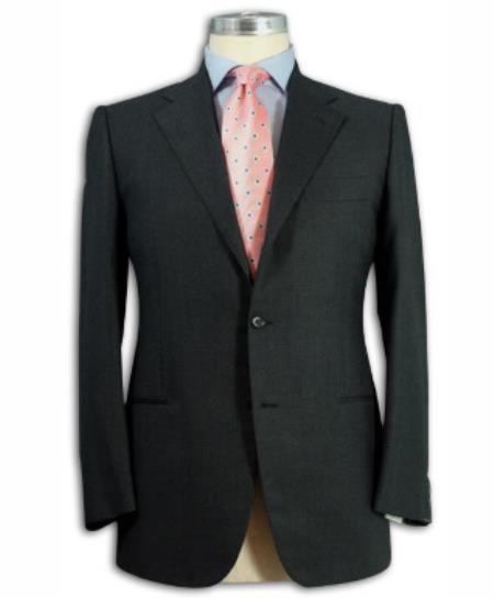 48 Short Suit - Mens Darkest Charcoal Gray Suits 48s