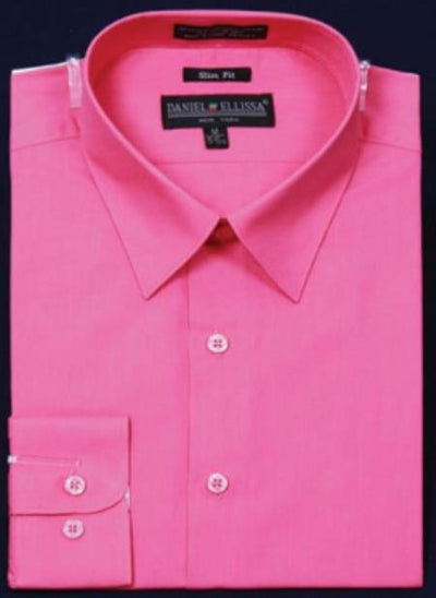 Mens Hot Pink Dress Shirt - Fuchsia Mens Dress Shirt