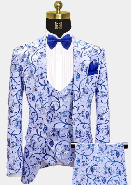 Silver And Blue Tuxedo Silver and Blue