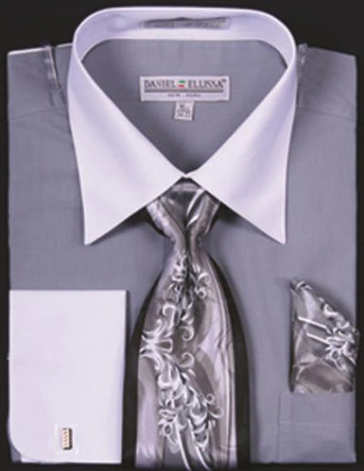 Mens Two Tone French Cuff Shirts