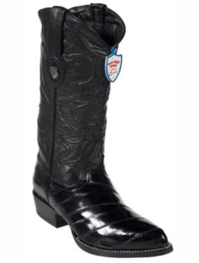 Botines Para Hombre Negro - Wild West Black Eel Cowboy Boots - Botas De Anguila