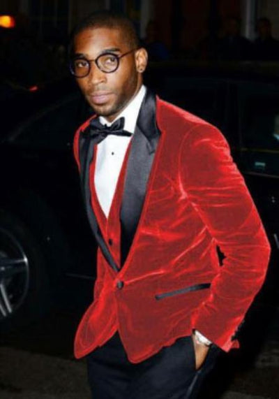 Mens Prom Blazer - Velvet Burgundy Blazer For Homecoming