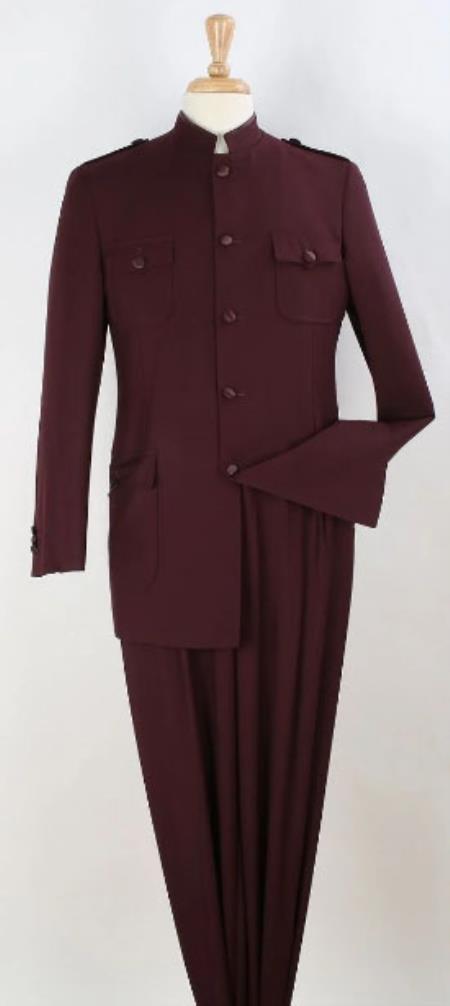 Cheap Plus Size Mens Burgundy Suit For Big Men Online - Big and Tall Sizes