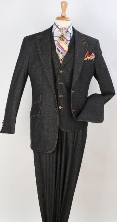 Cheap Plus Size Mens Black Suit For Big Men Online - Big and Tall Sizes