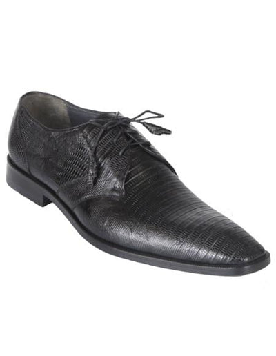 Los Altos Lizard Derby Shoes Black