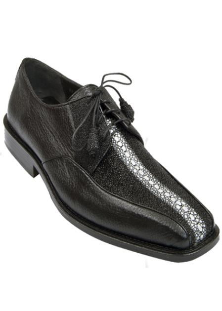 Los Altos Stingray and Deerskin Bicycle Toe Shoes Black