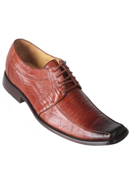 Los Altos Lizard Dress Shoes Cognac