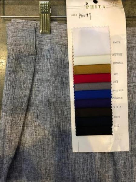 Mens Pleated Dress Pant Gray