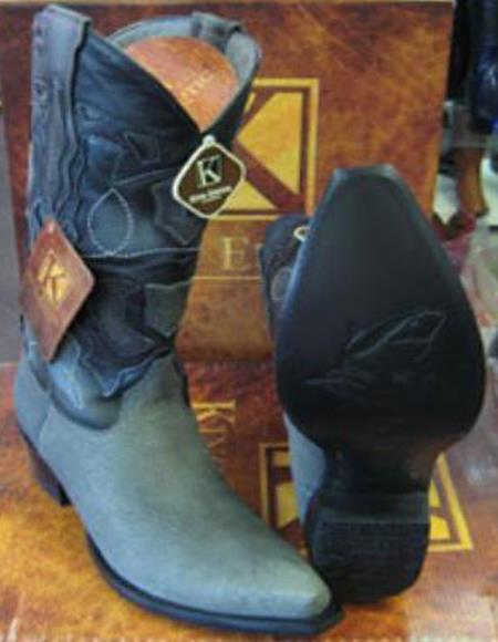 Mens Cowboy Boots Size 13 Gray