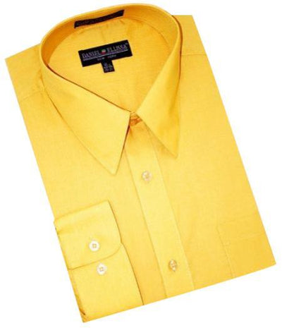 Wedding Shirts For Groom - Groomsmen Dress Shirt Mustard Gold