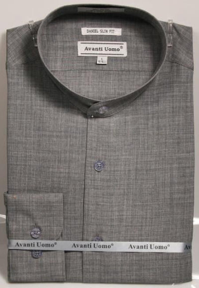 Mens Tapered Dress Shirts - Gray Shirt